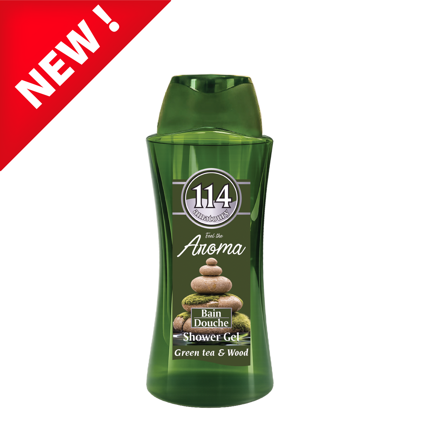 114 shower gel 650 ml - Green Tea & Wood