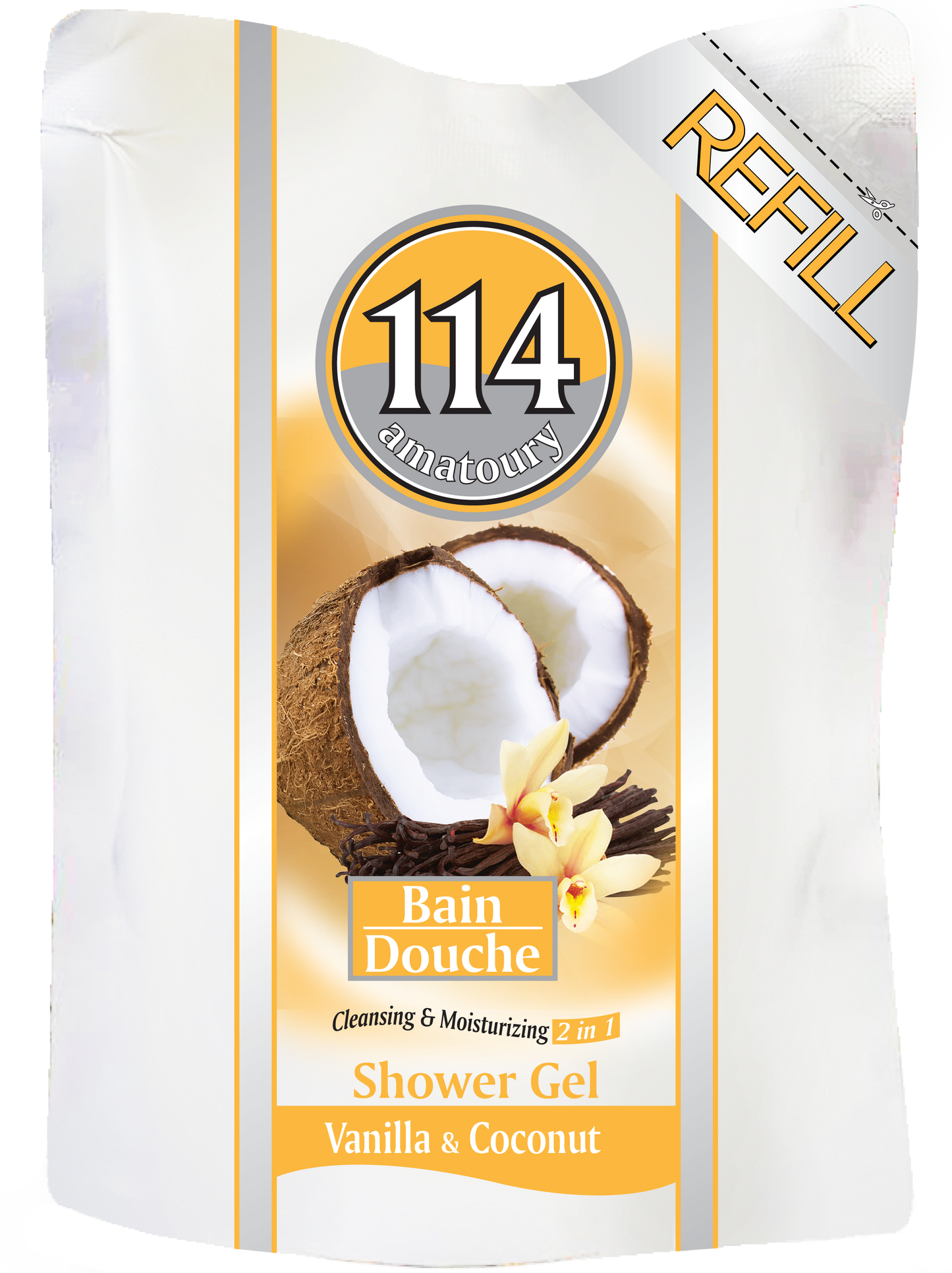 Refill 114 Shower Gel 2-in-1 - Vanilla & Coconut 500mL