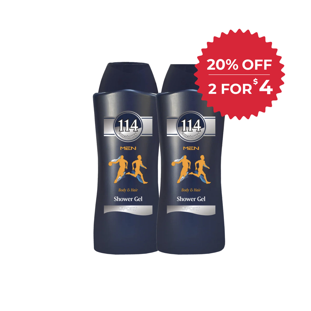 114 Shower Gel - Men Sport 650ml x2