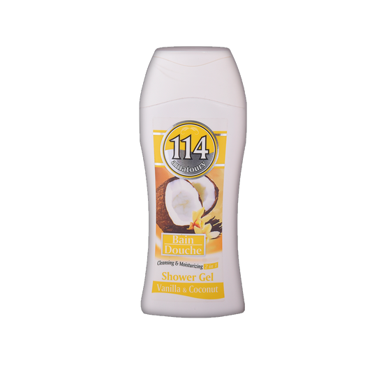 114 Shower Gel 2-in-1 - Vanilla & Coconut 250mL