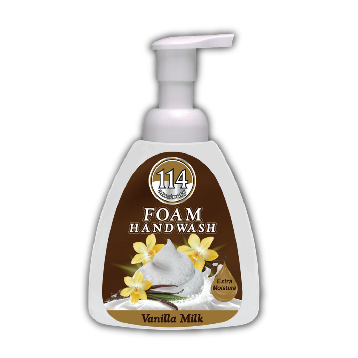 114 Hand Wash Mousse Vanilla Milk 400mL coswecare