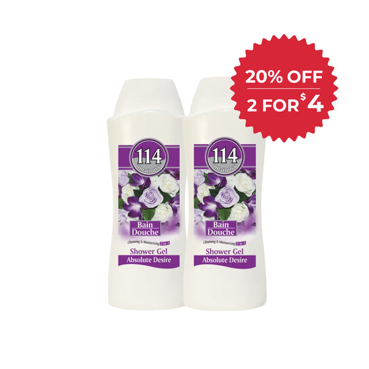 114 Shower Gel - Absolute Desire 650ml x2