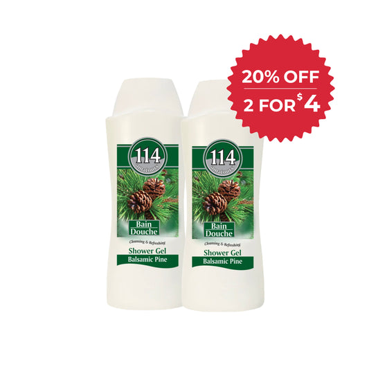 114 Shower Gel - Balsamic Pine 650ml x2