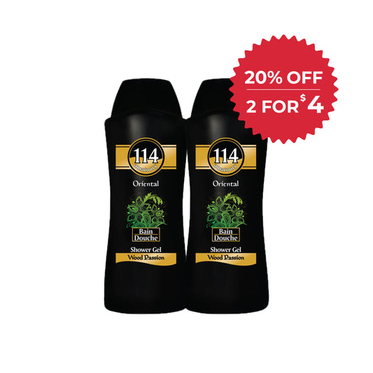 114 Shower Gel - Wood Passion 650ml x2