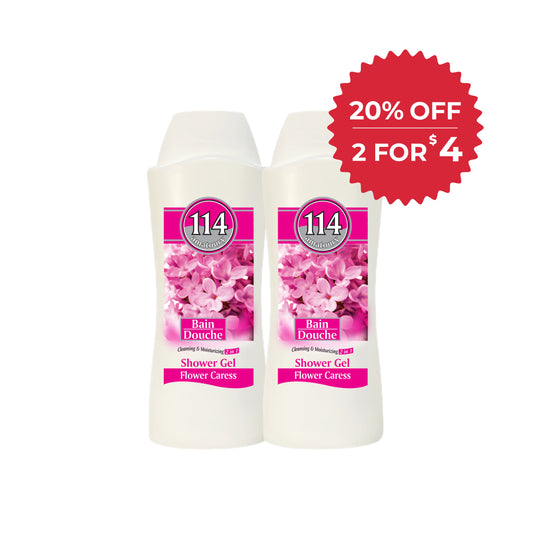 114 Shower Gel - Flower Caress 650ml x2