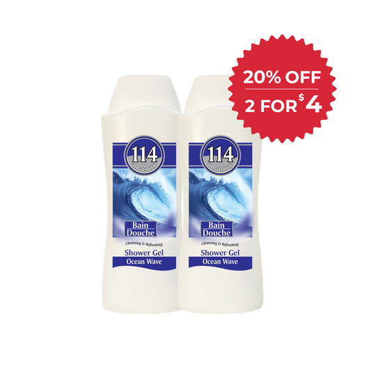 114 Shower Gel - Ocean Wave 650ml x2