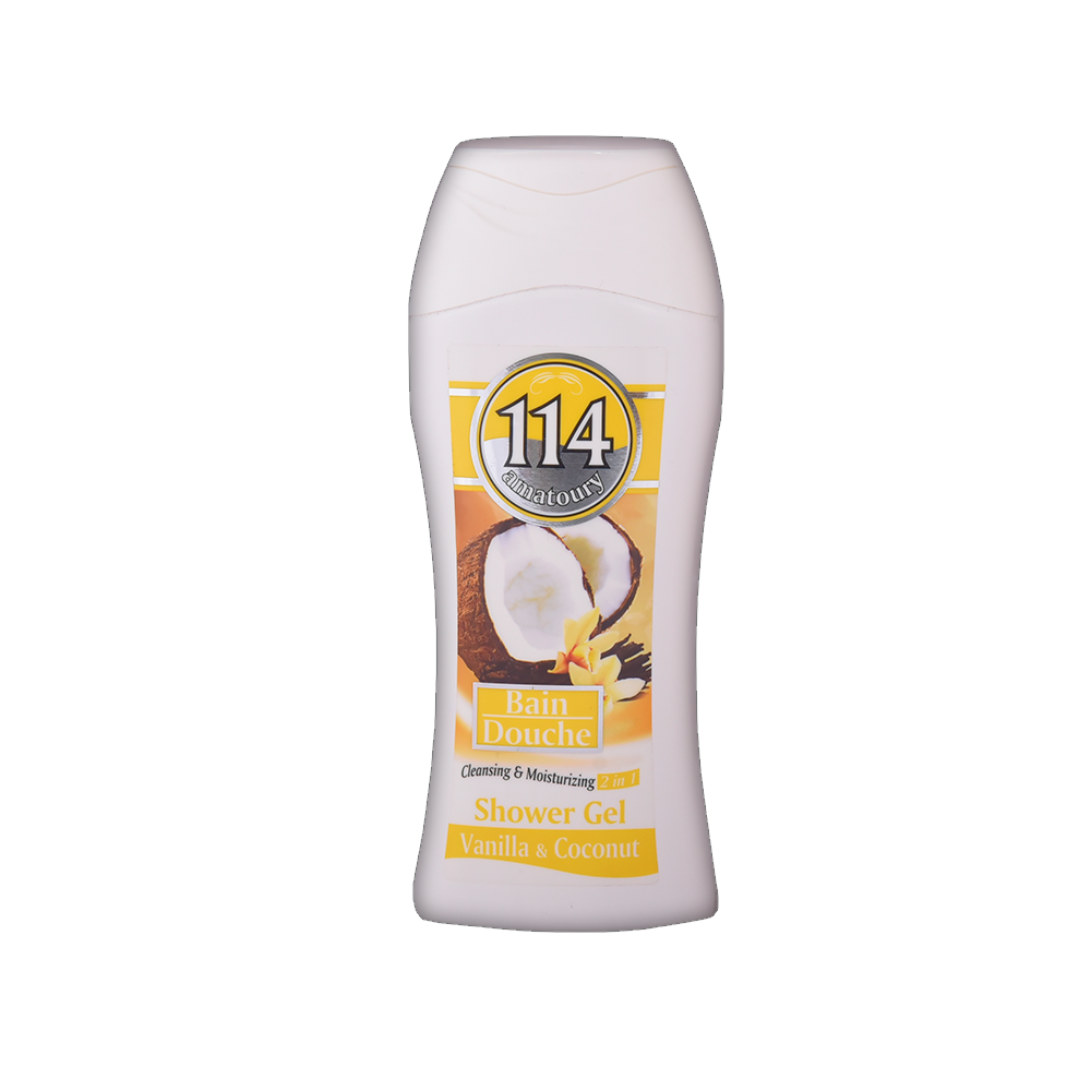 114 Shower Gel 2-in-1 - Vanilla & Coconut 250mL