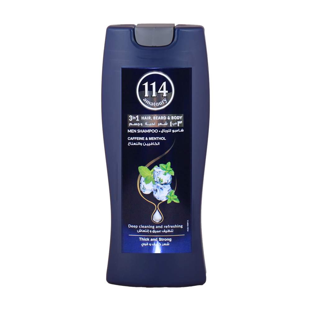 114 Shampoo - Men 3in1 Thick & Strong 400mL