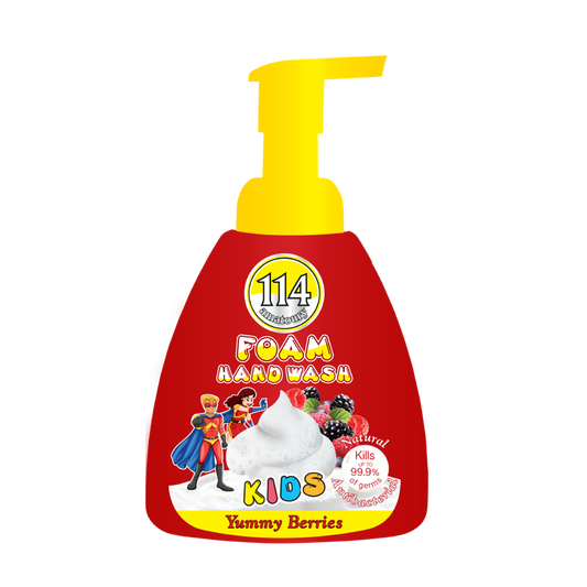 114 Hand Wash Mousse - Kids Yummy Berries 400mL