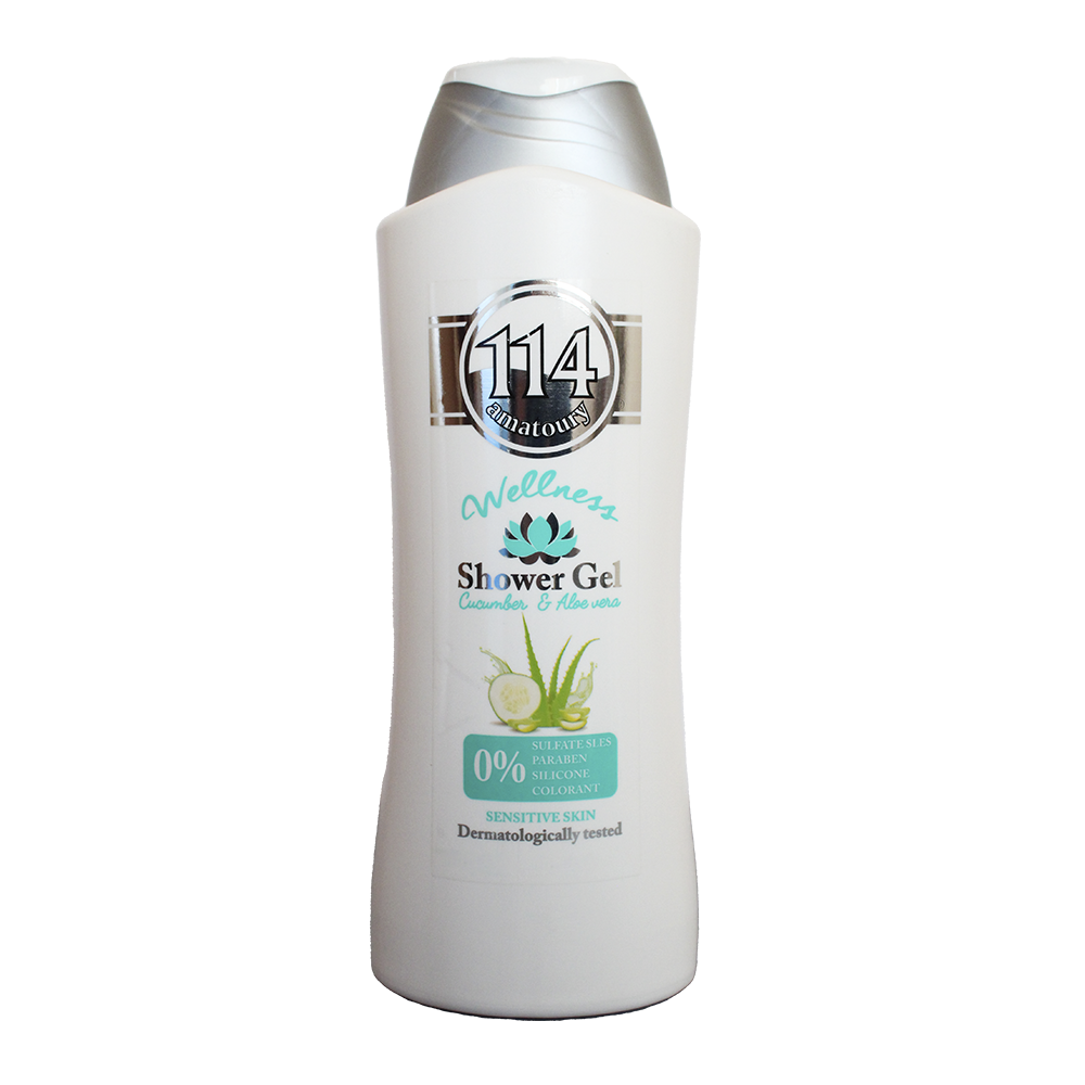 114 Shower Gel Wellness -  SLES FREE Cucumber & Aloe Vera 650ml