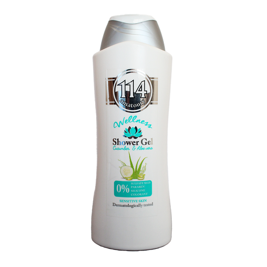 114 Shower Gel Wellness -  SLES FREE Cucumber & Aloe Vera 650ml